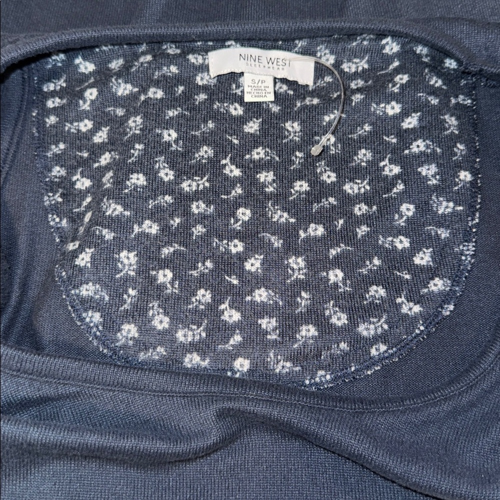 Nine West Navy Sleepwear Tank Top - Size Small Petite - Picture 5 of 8